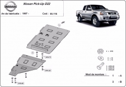 Steel gearbox guard for Nissan Pick Up