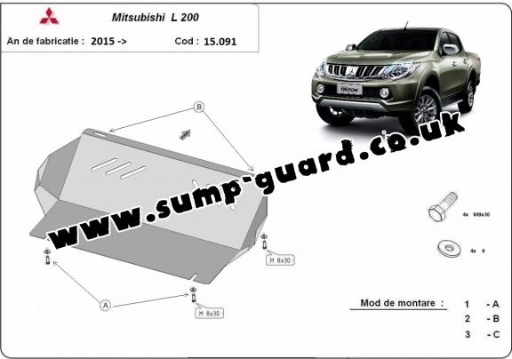 Steel radiator guard for Mitsubishi L200