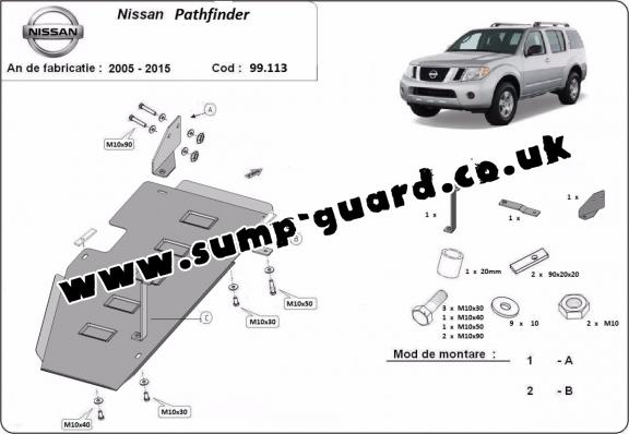 Steel fuel tank guard  for Nissan Pathfinder R51