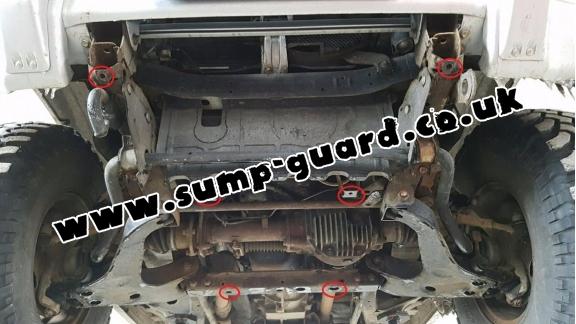 Steel gearbox guard for Mitsubishi Shogun 3 (V60, V70)