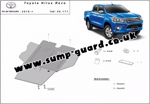 Steel gearbox guard for Toyota Hilux Revo