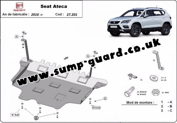 Steel sump guard for Seat Ateca