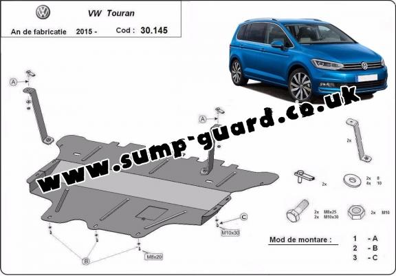 Steel sump guard for VW Touran - manual gearbox