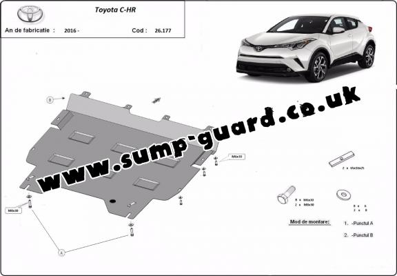 Steel sump guard for Toyota C-HR