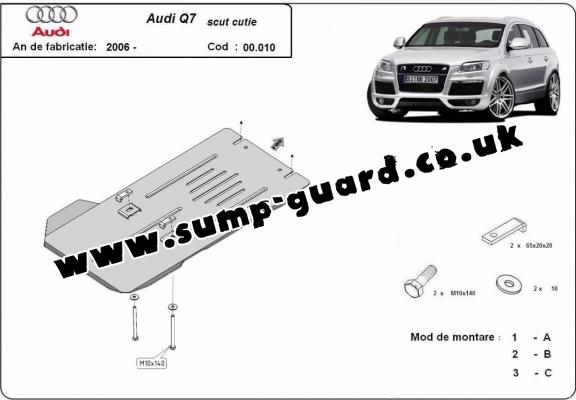 Steel gearbox guard for Audi Q7