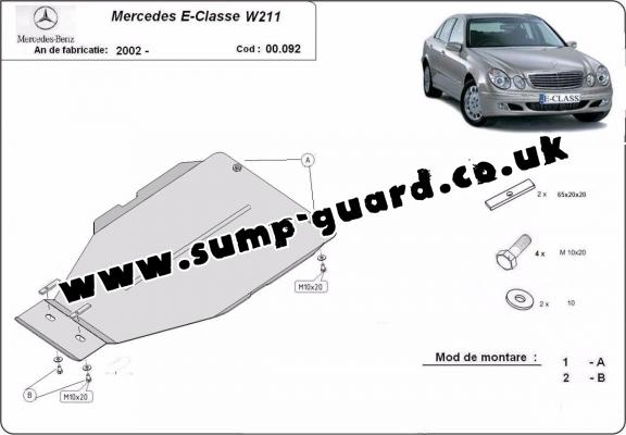 Steel automatic gearbox guard forMercedes E-Clasee W211