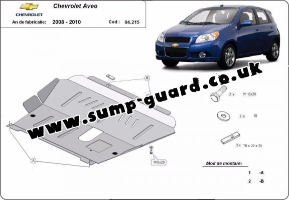 Steel sump guard for Chevrolet Aveo