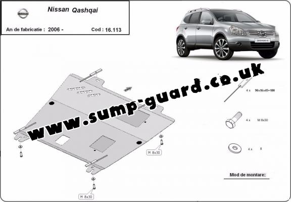 Steel sump guard for Nissan Qashqai