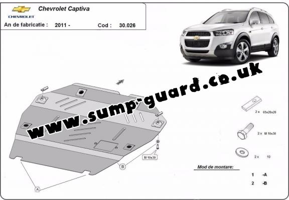 Steel sump guard for Chevrolet Captiva