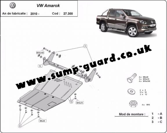 Steel sump guard for Volkswagen Amarok