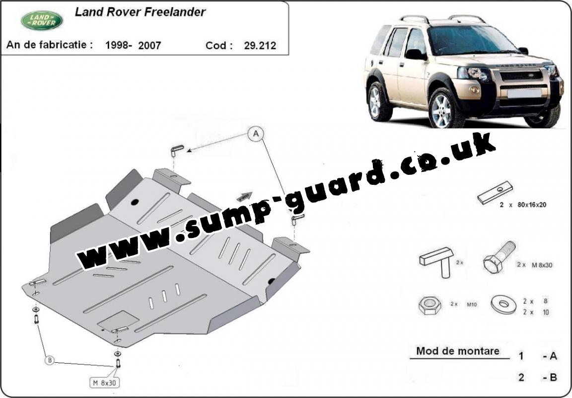 under engine cover Land Rover Freelander 1 facelift 2004-2006 oil sump