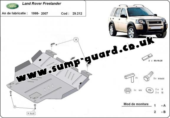 Steel sump guard for Land Rover Freelander 1