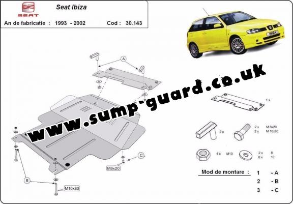 Steel sump guard for Seat Ibiza