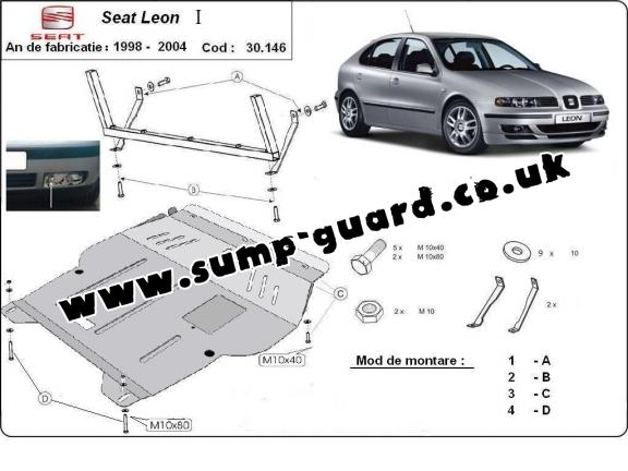 Steel sump guard for Seat Leon