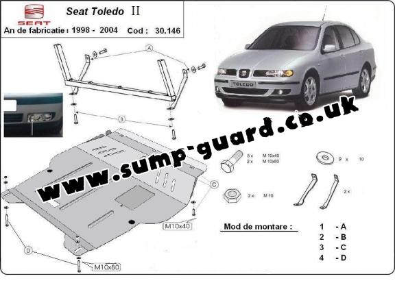 Steel sump guard for Seat Toledo 2