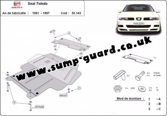 Steel sump guard for Seat Toledo 