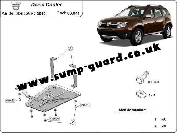 Steel differential guard for Dacia Duster