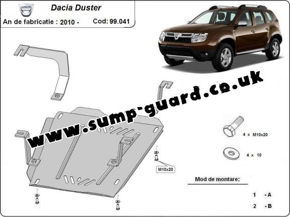 Steel fuel tank guard  for Dacia Duster