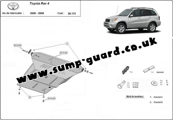 Steel sump guard for Toyota Rav4