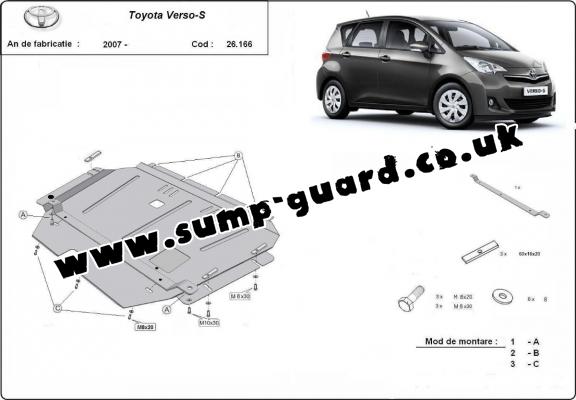 Steel sump guard for Toyota Verso