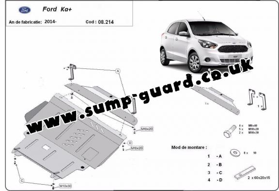 Steel sump guard for Ford KA+