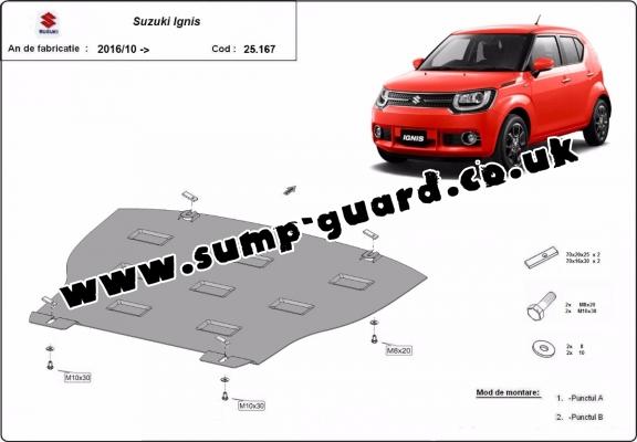 Steel sump guard for Suzuki Ignis