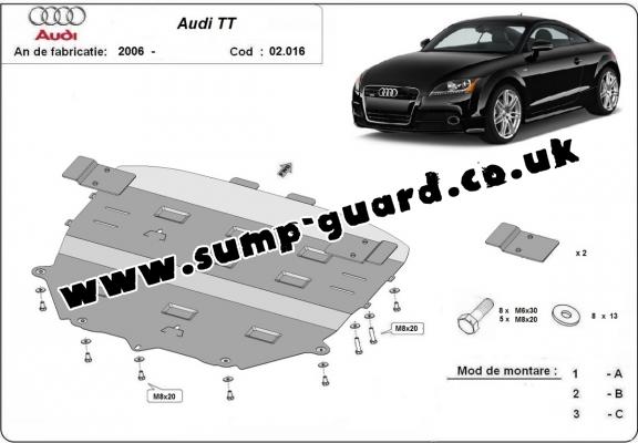 Steel sump guard for Audi TT