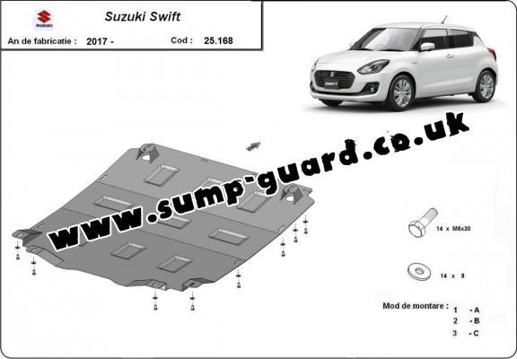Steel sump guard for Suzuki Swift