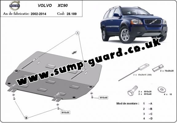 Steel sump guard for Volvo XC90