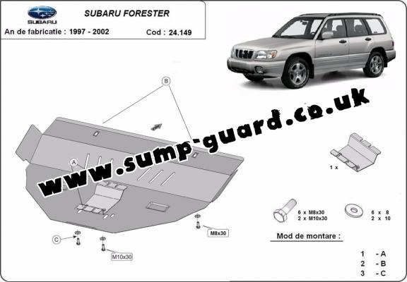 Steel sump guard for Subaru Forester 1