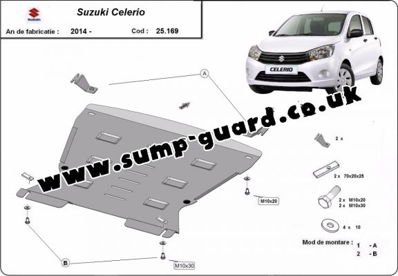 Steel sump guard for Suzuki Celerio