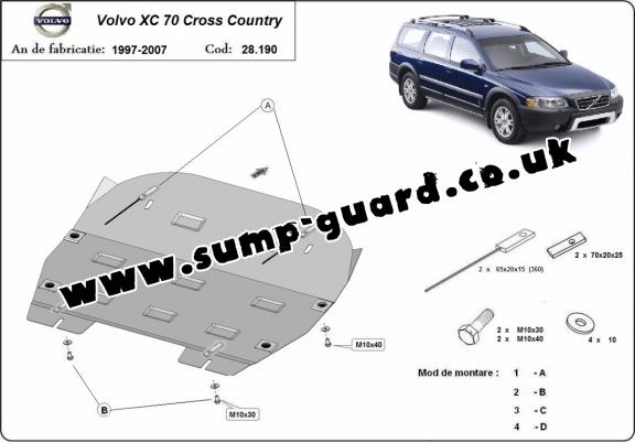 Steel sump guard for Volvo XC70 Cross Country