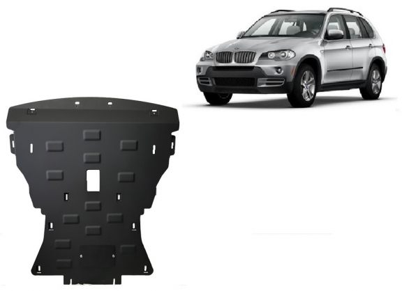 Steel sump guard for BMW X5 E70