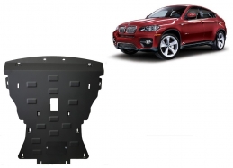 Steel sump guard for BMW X6 E71