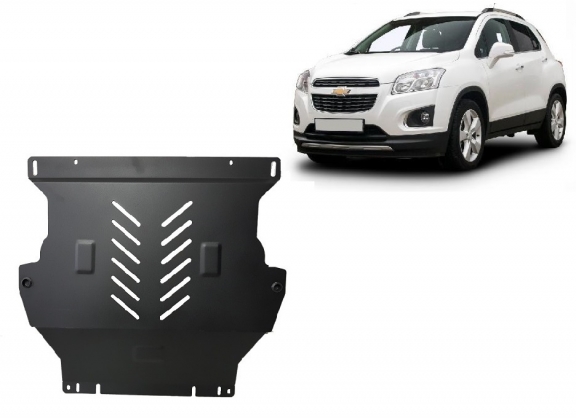 Steel sump guard for the protection of the engine and the gearbox for Chevrolet Trax