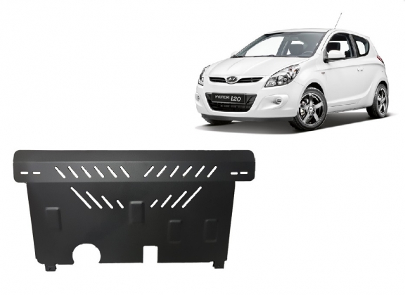 Steel sump guard for the protection of the engine and the gearbox for Hyundai i 20