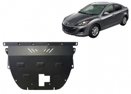 Steel sump guard for Mazda Axela