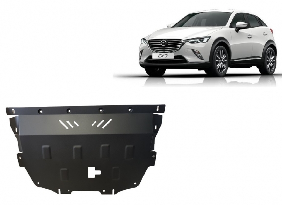 Steel sump guard for Mazda CX3