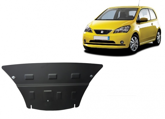Steel sump guard for the protection of the engine and the gearbox for Seat Mii