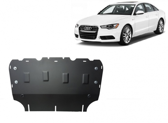 Steel sump guard for Audi A6