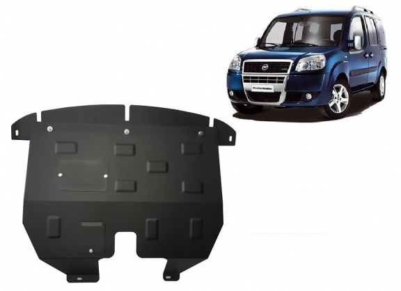 Steel sump guard for the protection of the engine and the gearbox for Fiat Doblo