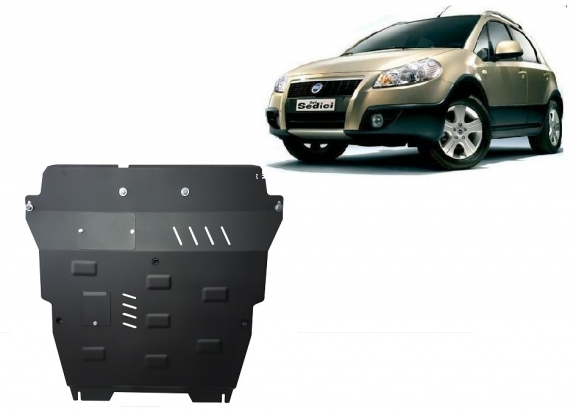 Steel sump guard for Fiat Sedici