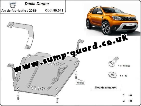 Steel fuel tank guard  for Dacia Duster