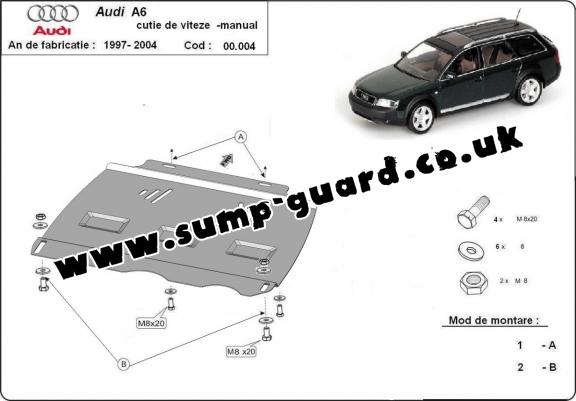 Steel manual gearbox guard  Audi A6