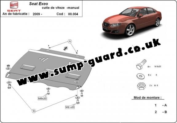 Steel manual gearbox guard  Seat Exeo