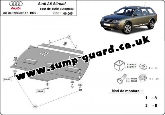 Steel automatic gearbox guard forAudi Allroad A6