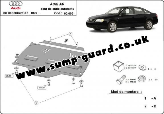 Steel automatic gearbox guard forAudi A6