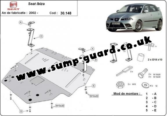 Steel sump guard for Seat Ibiza Diesel