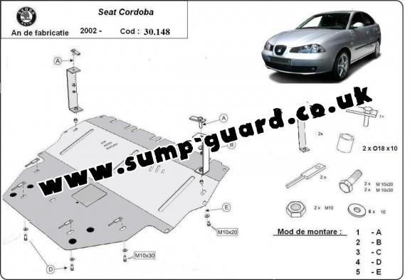 Steel sump guard for Seat Cordoba Diesel