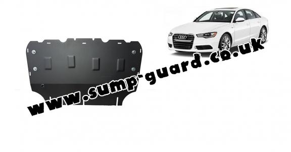 Steel sump guard for Audi A6